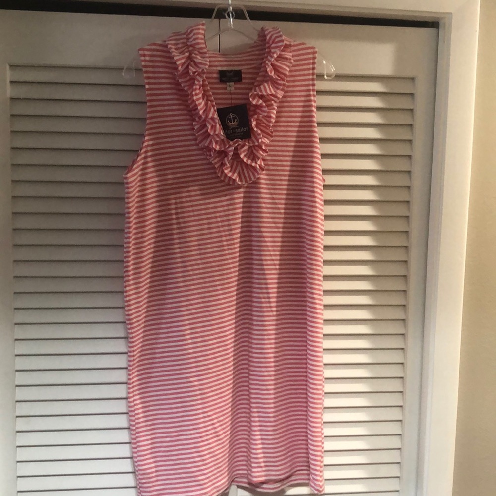 Sailor - sailor ruffle t shirt dress large